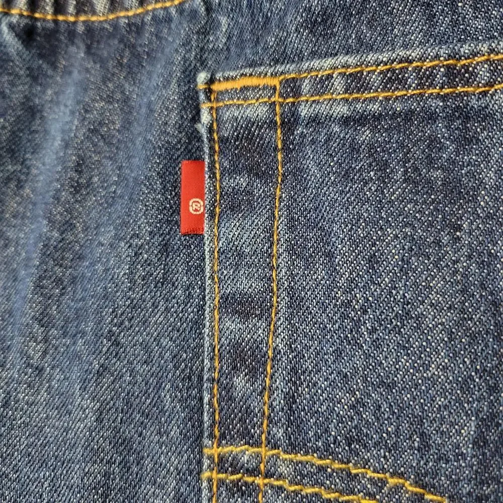 Levis 501 Jeans Mens 48x34 Blue Denim Straight Leg Button Fly Original Classic‎